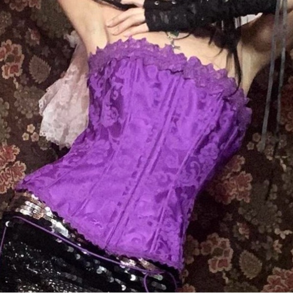 Frederick’s of Hollywood Purple Corset Top